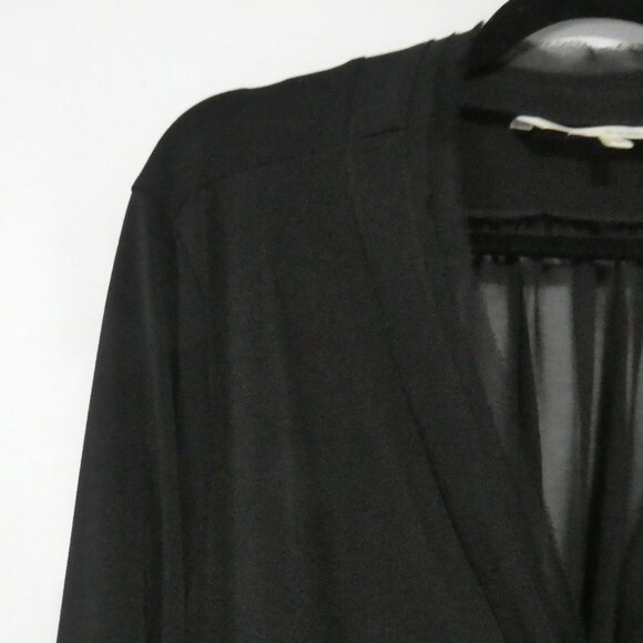 RACHEL - RACHEL ROY | size 2X | Elegant Black Sheer Button-Down Blouse - Picture 3 of 14